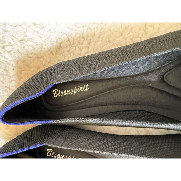 Bisonspirit Point Ballet Flats Black Solid Size US 6.5/EUR 37 NEW! - Picture 4 of 7